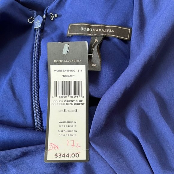New Blue BCBGMAXAZRIA Norah Dress Size 8 - Picture 5 of 12